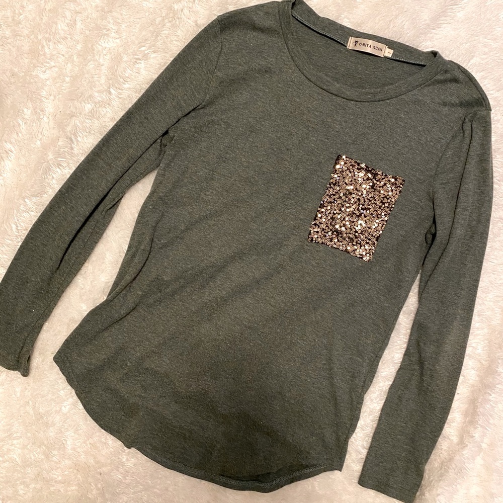 Green/Gold Long Sleeve Shirt